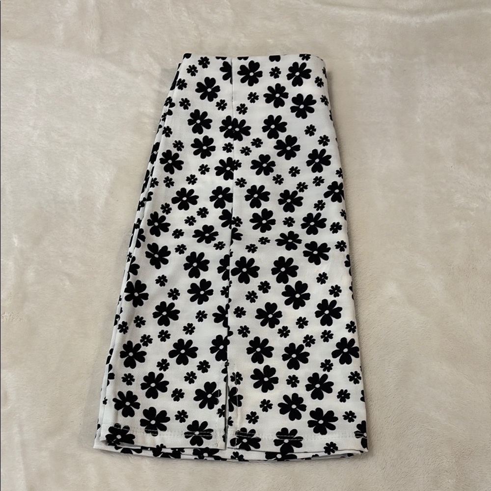Altar'd State Black Midi Pencil Skirt with Slit for Casual Wear